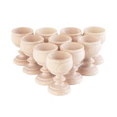 Copas hueveras Barrocas de madera natural (10) - TickiT