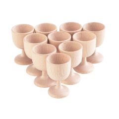 Copas hueveras de madera natural (10) - TickiT