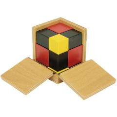Cubo del binomio algebraico de madera - Montessori