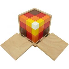 Cubo del trinomio aritmético de madera - Montessori
