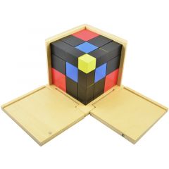 Cubo del trinomio de madera - Montessori