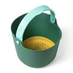 Cubo de playa con colador Bucki verde - Quut