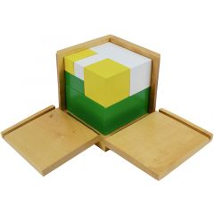 Cubo de madera potencias de 2 - Montessori