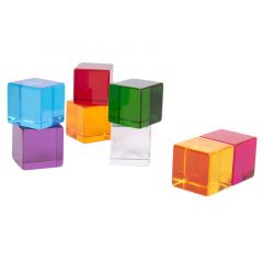 Cubos de percepción de colores translúcidos (8) - TickiT