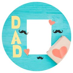 Papel de azúcar - Día del Padre con foto personalizada 20 cm - Impresión personalizada
