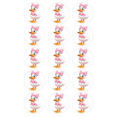 Papel de azúcar de Daisy - 5 cm (15) - María Lunarillos