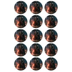 Oblea de Darth Vader - 5 cm (15) - María Lunarillos