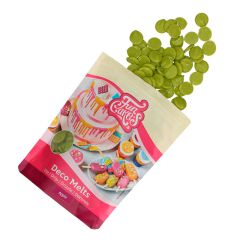 Deco Melts verdes sabor manzana 250 g - Funcakes