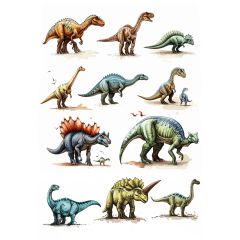 Oblea Dinosaurios 1 (A4) - María Lunarillos