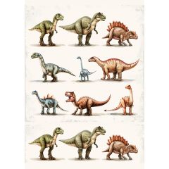 Papel de azúcar - Dinosaurios 2 (A4) - María Lunarillos