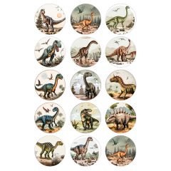 Oblea Dinosaurios mix 5 cm (15) - María Lunarillos
