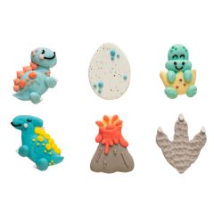 Figuras de azúcar dinosaurios (6) - Sin gluten - Decora