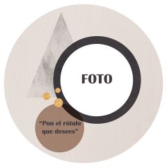 Papel de oblea - Foto y Rótulo Diseño 1 - 20 cm - Impresión personalizada