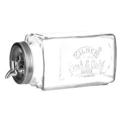 Dispensador de cristal con grifo tumbado para frigorífico 3 litros - Kilner