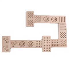 Dominó sensorial de madera con grabados - Andreu Toys
