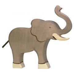 Elefante con la trompa levantada de madera - HOLZTIGER