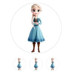 Papel de azúcar de Elsa Frozen - 20 cm - María Lunarillos