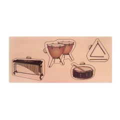 Puzle encajable de madera instrumentos de percusión - Serclet