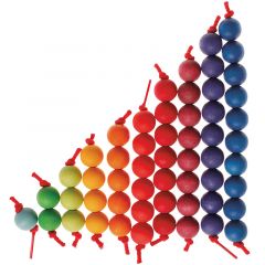 Escalera de perlas de madera arcoíris - Grimm's