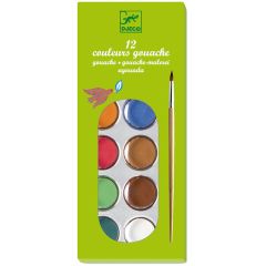 Set de 12 acuarelas con pincel - Djeco