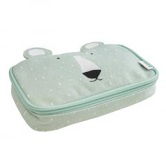 Estuche rectangular verde menta oso polar - Trixie