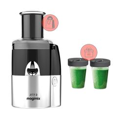 Extractor de zumos Juice Expert 3 negro y cromado - Magimix + REGALO 2 vasos