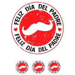 Papel de azúcar de Feliz día del padre - 20 cm - María Lunarillos