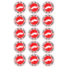 Papel de azúcar de Feliz día del padre - 5 cm (15) - María Lunarillos