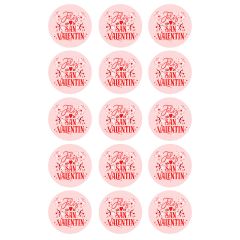 Oblea de Feliz día de San Valentín - 5 cm (15) - María Lunarillos