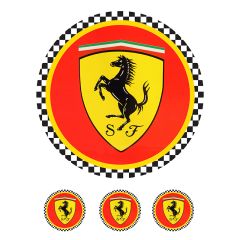 Papel de azúcar Logotipo Ferrari - 20 cm - María Lunarillos