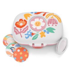 Fiambrera compacta rosa flores 600 ml - Polipropileno (sin BPA) - Monbento