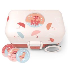 Fiambrera triple compacta polipropileno naranja Paraguas (sin BPA) 800 ml - Monbento