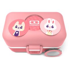 Fiambrera triple compacta rosa blush polipropileno (sin BPA) 800 ml - Monbento