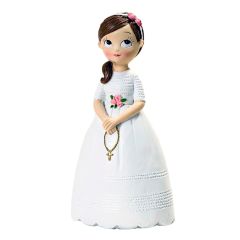 Figura niña de Comunión con rosario 16,5 cm - Mopec