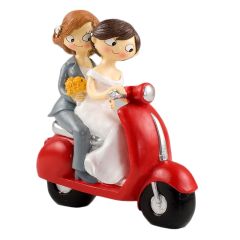 Figura pareja de novias en moto 17 cm - Mopec