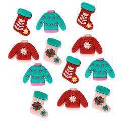 Figuras de azúcar calcetines y jerseys Navidad (12) - PME