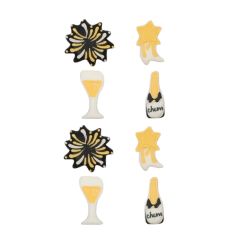 Figuras de azúcar Sparkling Celebration Navidad (8) - Wilton