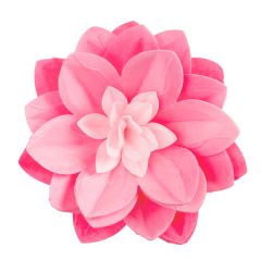Flor de oblea lirio rosa 12 cm - Sin gluten - Dekora