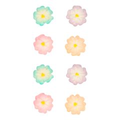 Flores de azúcar dalias de colores 3 cm (8) - Wilton