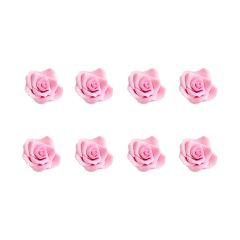 Flores de azúcar rosas rosas 3 cm (8) - Decora