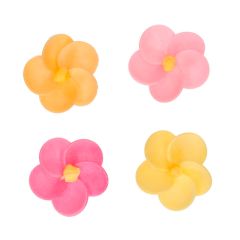 Flores de oblea Prímulas de colores 3,5 cm (12) - Funcakes