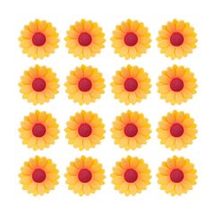 Flores margaritas amarillas de azúcar 6 cm (12) - Sin gluten - Dekora