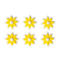 Flores margaritas de azúcar 3 cm (6) - Sin gluten - Decora