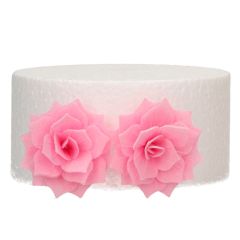 Flores de oblea rosas rosas 4 cm (15) - Funcakes