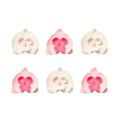 Flores orquídeas de azúcar 4 cm (6) - Sin gluten - Decora