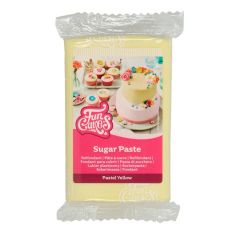 Fondant amarillo pastel 250 g - Sin gluten - Funcakes