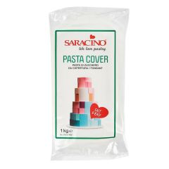 Fondant blanco Pasta Cover 1 kg - Sin gluten - Saracino