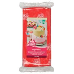 Fondant rojo 1 kg - Sin gluten - Funcakes