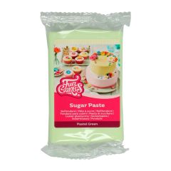 Fondant verde pastel 250 g - Sin gluten - Funcakes