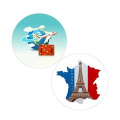 Pack papeles comestibles burn Viaje Francia 14 cm - María Lunarillos